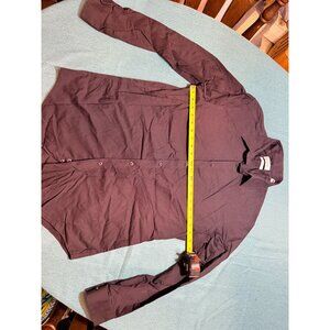 Calvin Klein Steel+ Slim Fit Black Herringbone Dress Shirt Mens Size 16 32/33